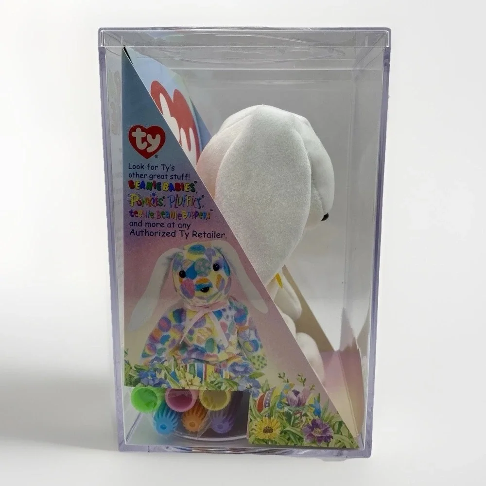2003 TY Beanie Babies - Color Me Beanie Bunny, Plastic Case‎ With Markers